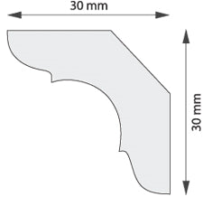 Taklist frigolit DP20