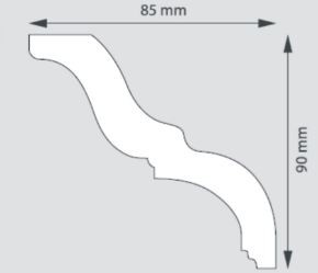 Taklist frigolit KL064